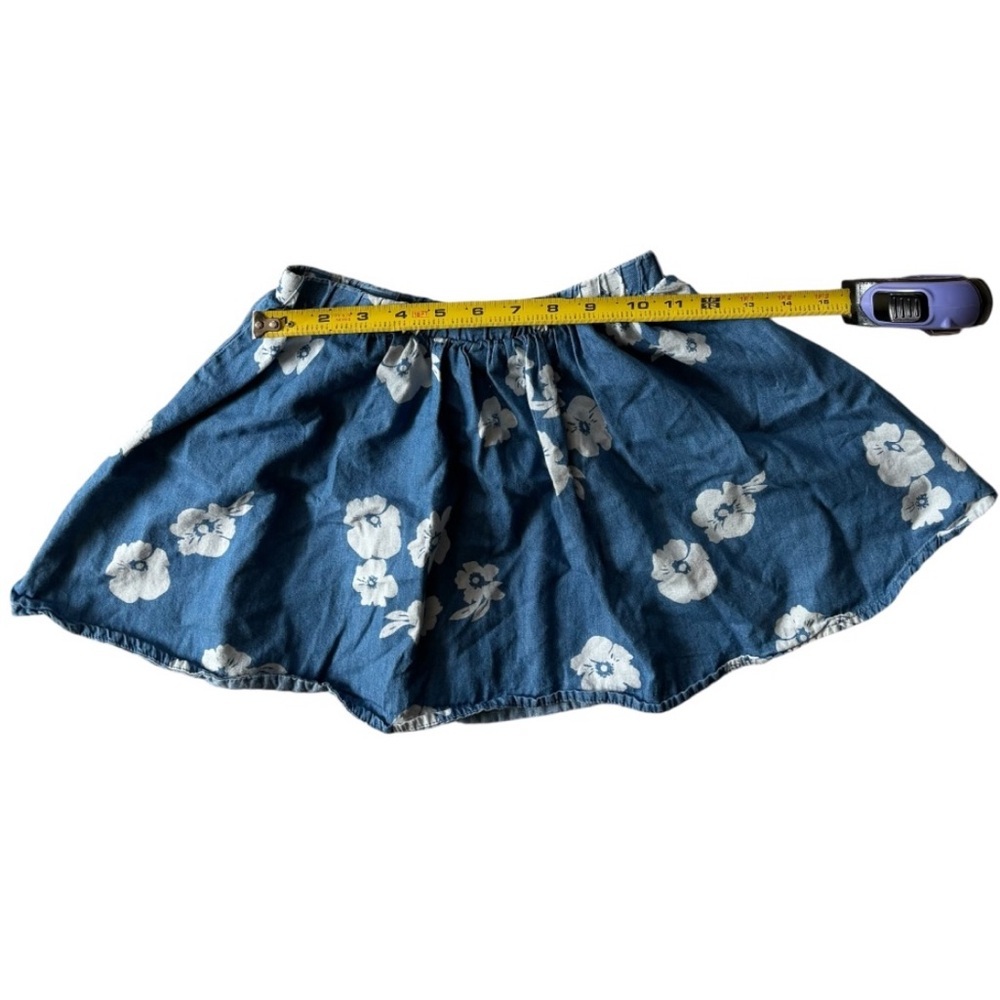 Old Navy Light Blue Denim Floral Pattern Skirt Size Small (6-7) - Picture 6 of 6
